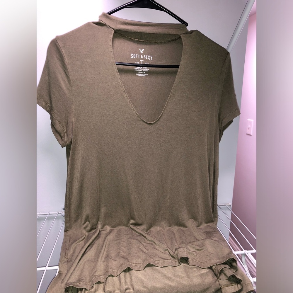 SOFT AND SEXY olive green shirt